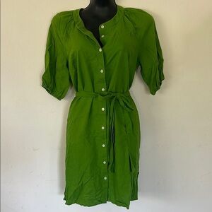 Nautica Vibrant Green Belted Dress